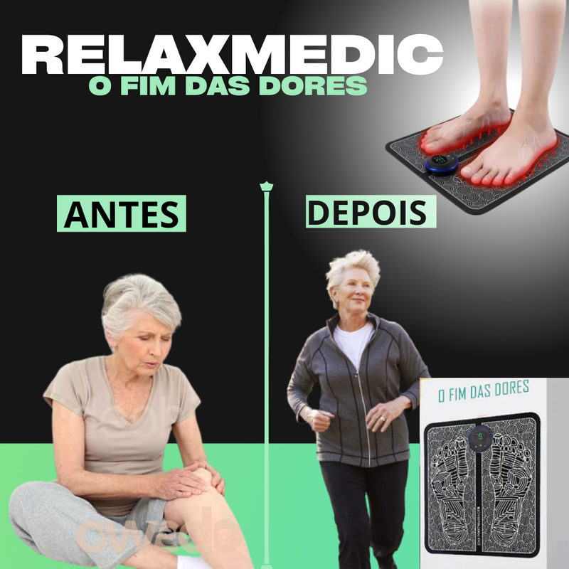 Massageador RelaxMedic® - Reduz Dores e Inchaços - Mercatudo Store