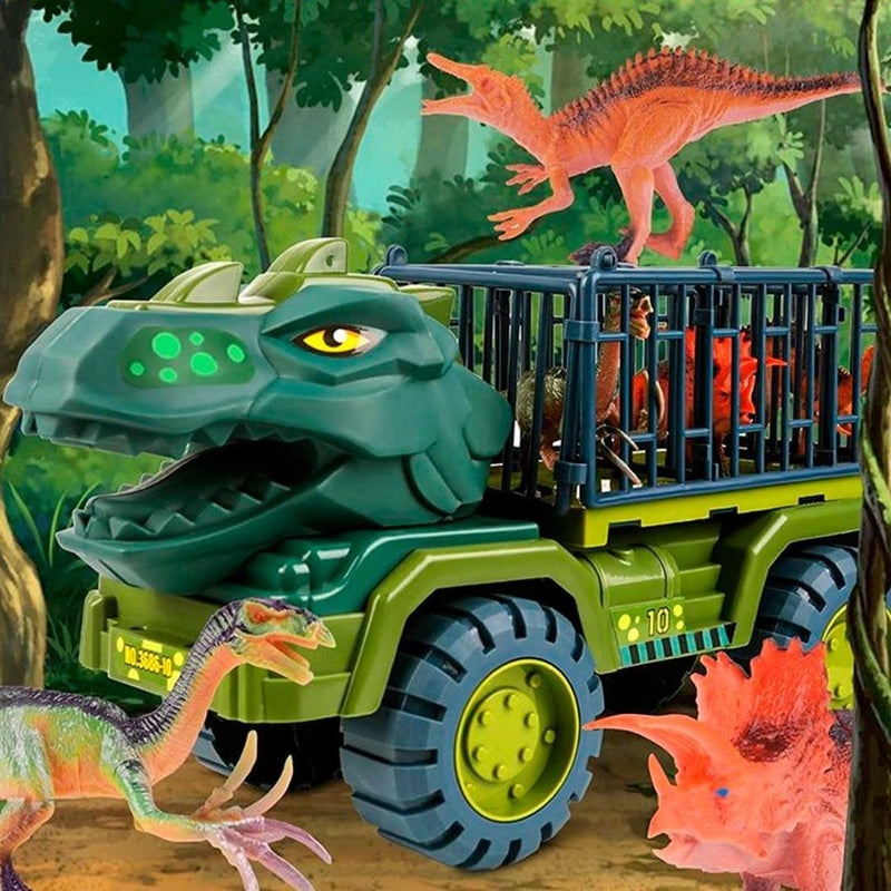Carrinho Dinossauro Rex + Brinde (12 Dinossauros) - Mercatudo Store